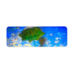 Monet Woman with a Parasol Return Address Label