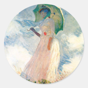 Monet Woman With A Parasol Stickers
