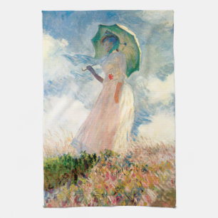 Monet Woman With A Parasol Tea Towel