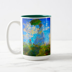 Monet Woman with a Parasol Two-Tone Coffee Mug