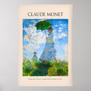Monet Woman with Parasol Madame Monet Son Poster