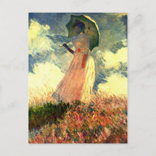 Monet Woman With Sunshade Postcard