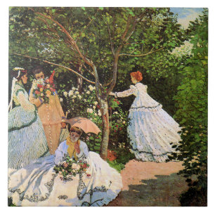 Monet - Women in the Garden Ceramic Tile