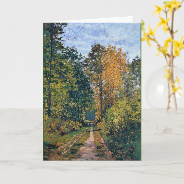 Monet - Wooded Path Card (Yellow Flower)