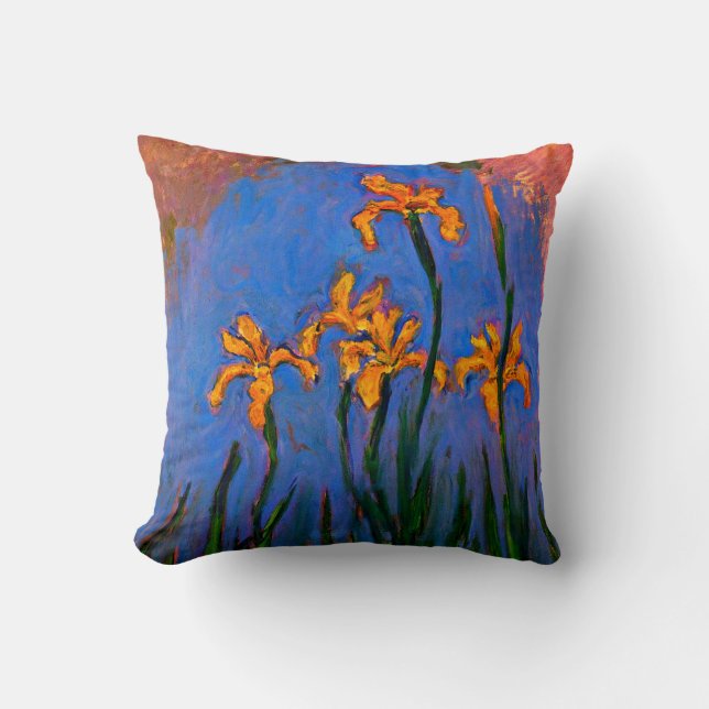 Monet- Yellow Irises Cushion (Front)