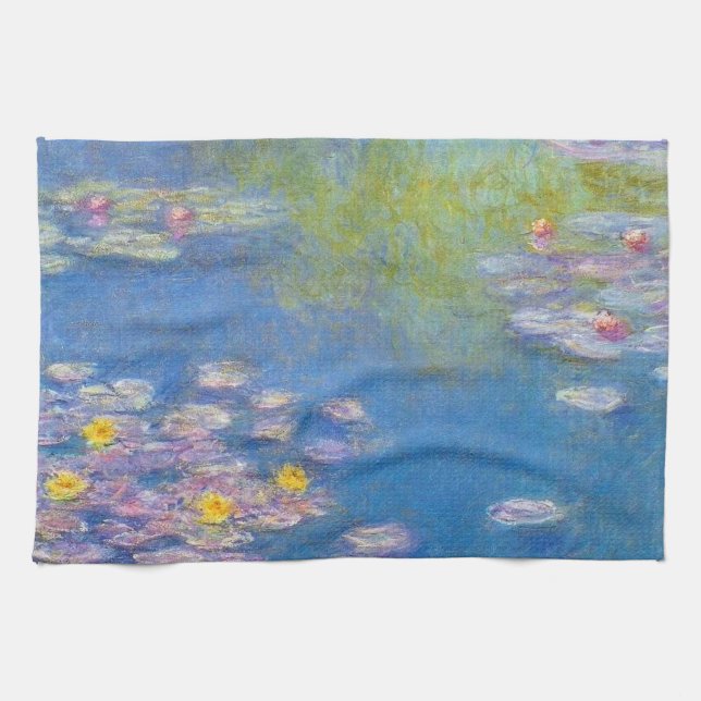 Monet Yellow Water Lilies Kitchen Towel (Horizontal)