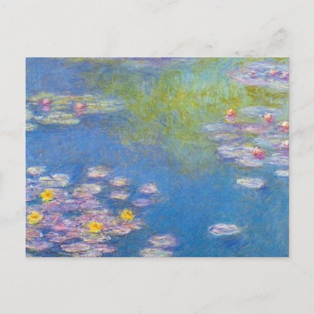 Monet Yellow Water Lilies Postcard (Front)