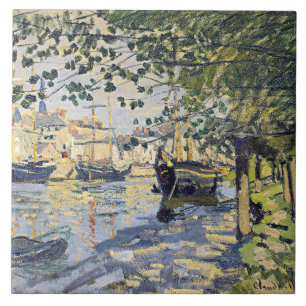 Monet's artwork, Seine at Rouen, Ceramic Tile