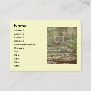 Monet's "Bridge Over a Pond of Water Lilies" 1899 Business Card