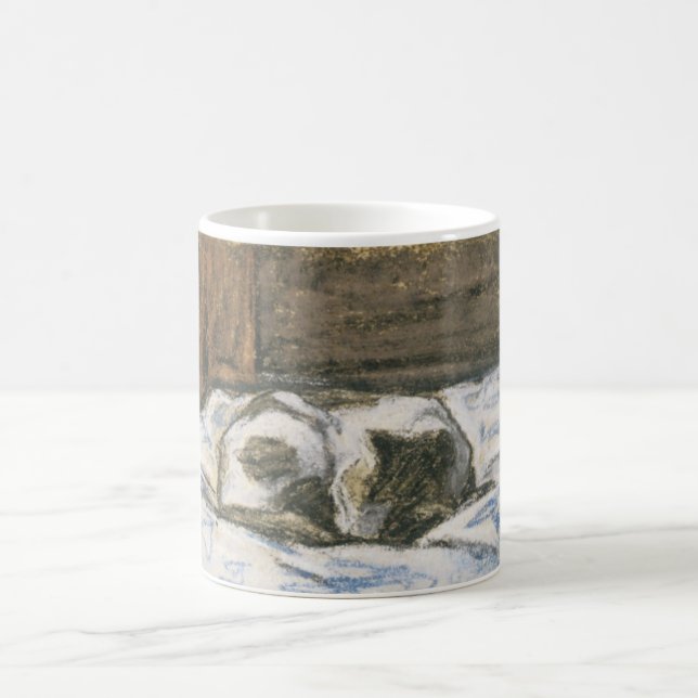 Monet's Cat Sleeping on a Bed Coffee Mug (Center)