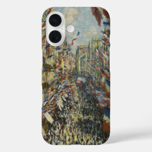 Monet's Classic Celebration of Paris' Rue Montorue iPhone 16 Case