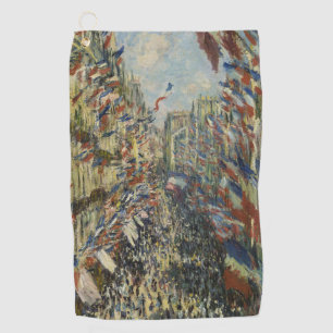 Monet's Classic Celebration of Paris' Rue Montorue Golf Towel