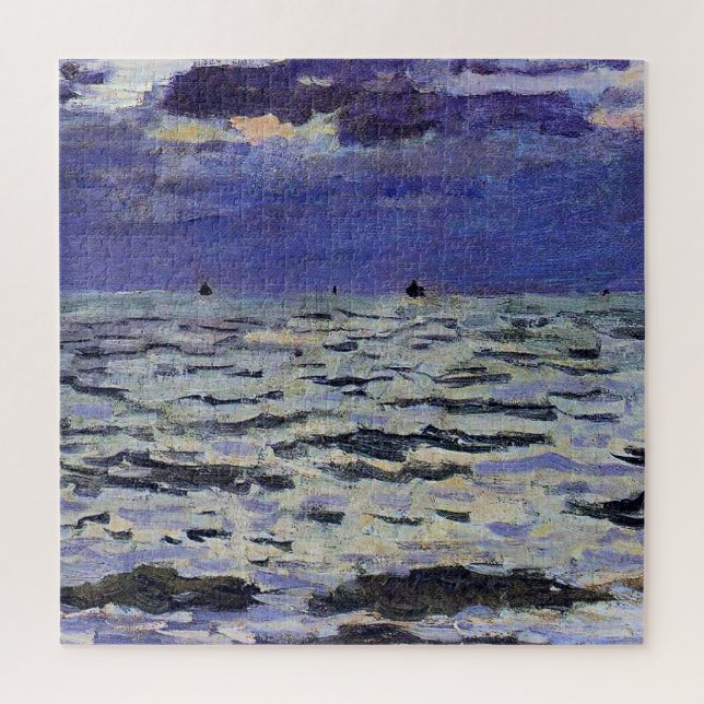 Monet's famous painting, Seascape, Jigsaw Puzzle (Vertical)