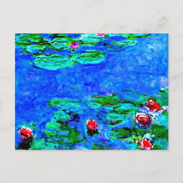 Monet's famous painting, Water Lilies (macro view) Postcard (Front)