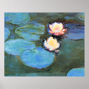 Monet's famous Water Lilies, 1897-1899, Poster