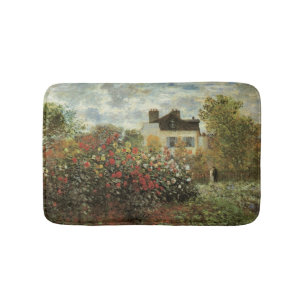 Monet's Garden at Argenteuil by Claude Monet Bath Mat