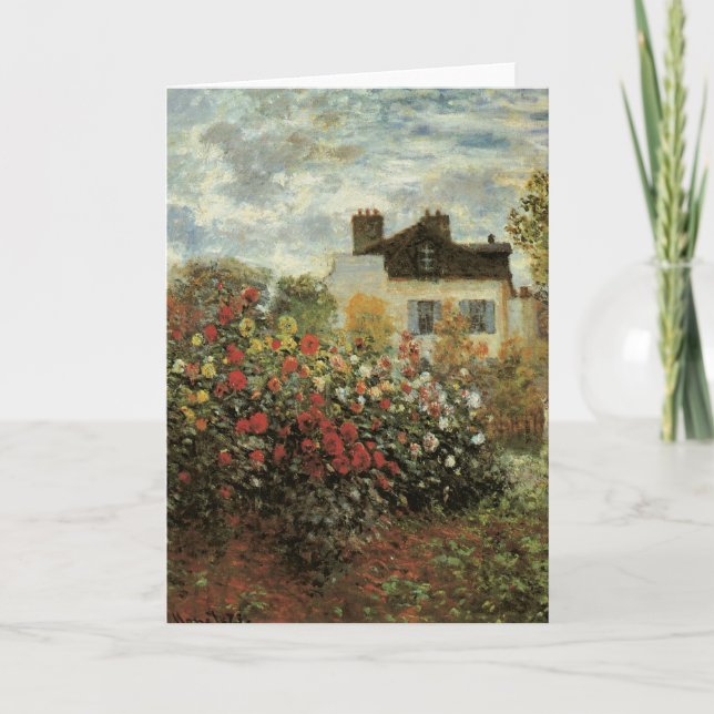 Monet's Garden at Argenteuil by Claude Monet Card (Front)