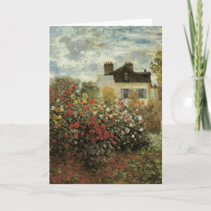 Monet's Garden at Argenteuil by Claude Monet Card