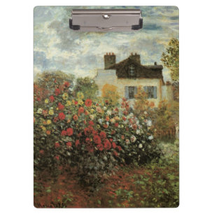 Monet's Garden at Argenteuil by Claude Monet Clipboard
