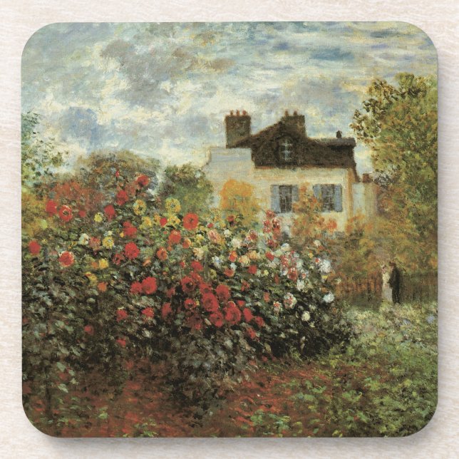 Monet's Garden at Argenteuil by Claude Monet Coaster (Front)