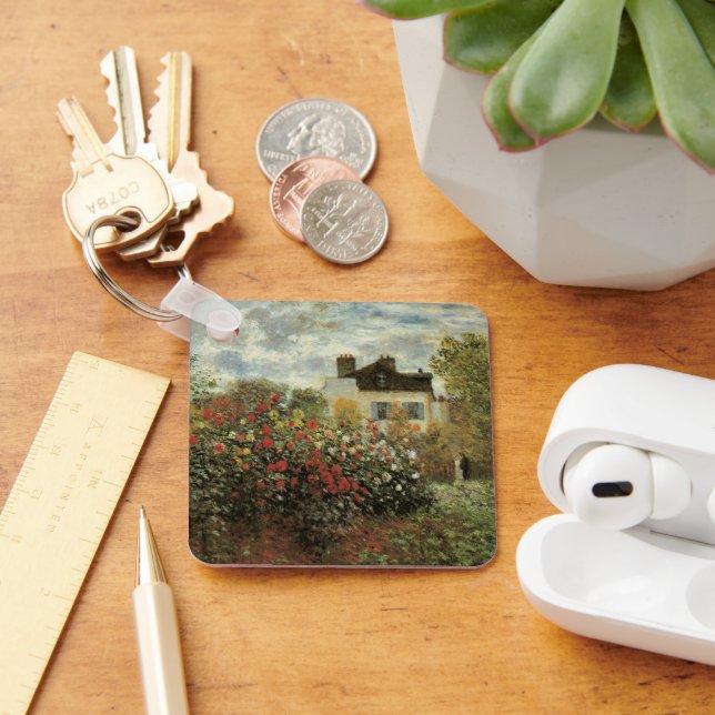 Monet's Garden at Argenteuil by Claude Monet Key Ring (Desk)