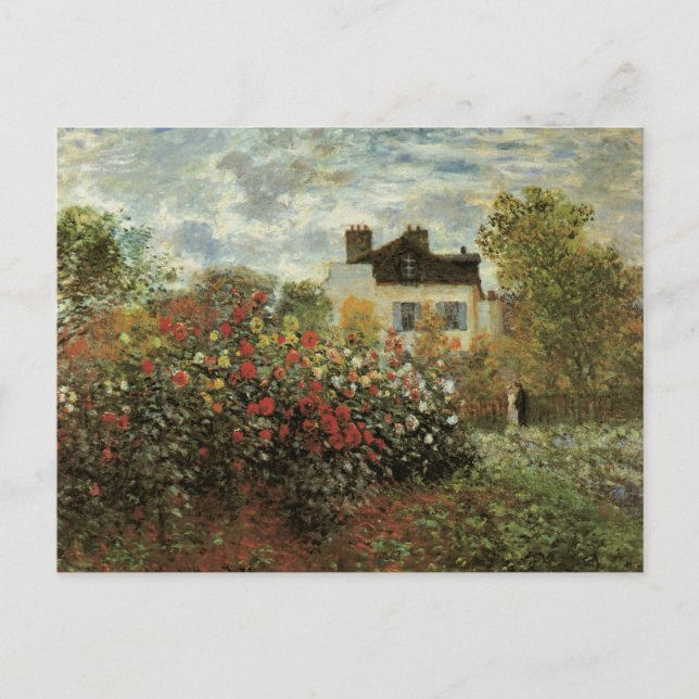 Monet's Garden at Argenteuil by Claude Monet Postcard (Front)