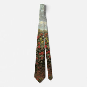 Monet's Garden at Argenteuil by Claude Monet Tie