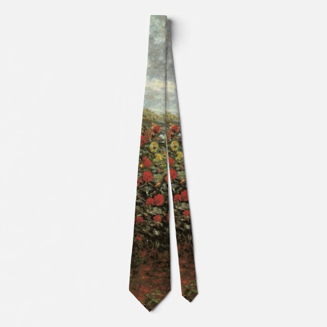 Monet's Garden at Argenteuil by Claude Monet Tie (Front)