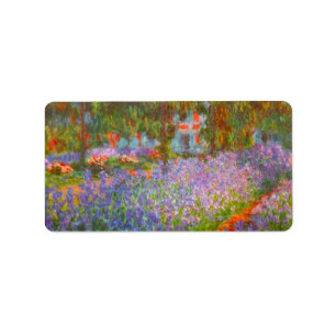 Monet's Garden by Claude Monet Label