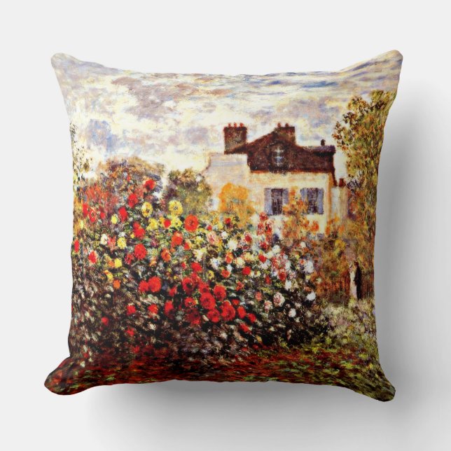 Monet's Garden in Argenteuil Cushion (Front)