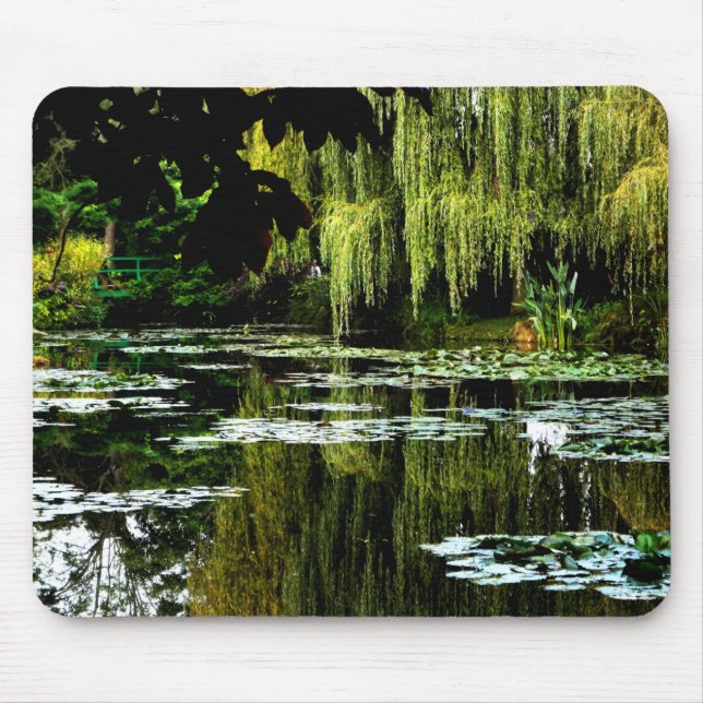 Monet's Lily Pond with Willows, Giverny, France Mouse Pad (Front)