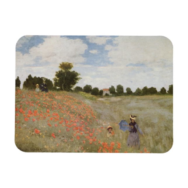Monet's Poppy field. Magnet (Horizontal)