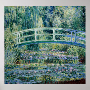Monet's Water Lilies and Japanese Bridge Poster