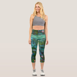 Monet's Water Lilies Capri Leggings