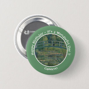 Monet's Water-Lily Pond and Footbridge Party Items 6 Cm Round Badge