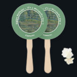 Monet's Water-Lily Pond and Footbridge Party Items Hand Fan<br><div class="desc">This is one of his famous paintings from his water garden at his home at Giverny. Claude Monet (1840-1826) was one of the founders of French impressionist movement. He is perhaps most noted for his paintings of lilies and water. The term Impressionism is derived from the title of his painting...</div>