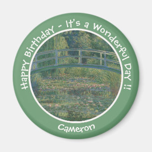 Monet's Water-Lily Pond and Footbridge Party Items Magnet
