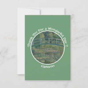 Monet's Water-Lily Pond and Footbridge Party Items Thank You Card