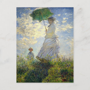 Monet's Woman with a Parasol (The Stroll / Walk) Postcard