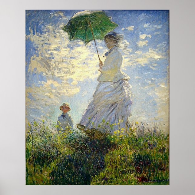 Monet's Woman with a Parasol (The Stroll / Walk) Poster (Front)