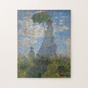 Monet's Woman with Parasol,Impressionist Landscape Jigsaw Puzzle