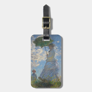 Monet's Woman with Parasol,Impressionist Landscape Luggage Tag
