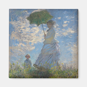 Monet's Woman with Parasol,Impressionist Landscape Magnet
