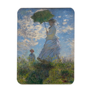 Monet's Woman with Parasol,Impressionist Landscape Magnet