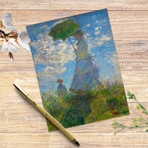 Monet's Woman with Parasol Postcard