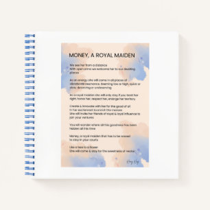 Money, A Royal Maiden Inspirational Poem Poetry Notebook