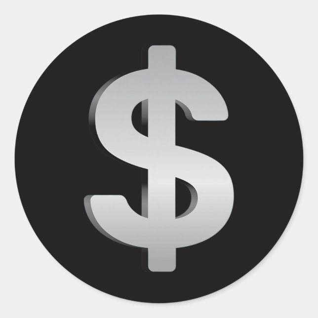 Money And Currency  Classic Round Sticker (Front)