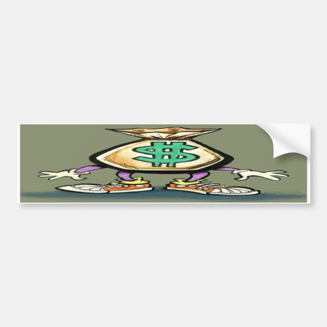 Money Bag Bumper Sticker (Front)