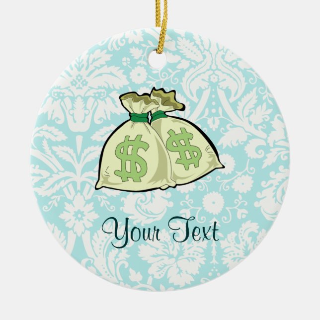 Money Bags; Cute Ceramic Ornament (Front)