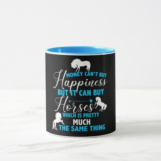 Money Can Buy Horses Blue   Mug (Center)